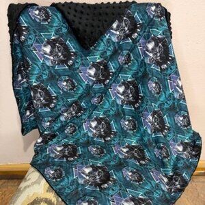 Black Panther Minky Blanket (HOMEMADE!) NEW!